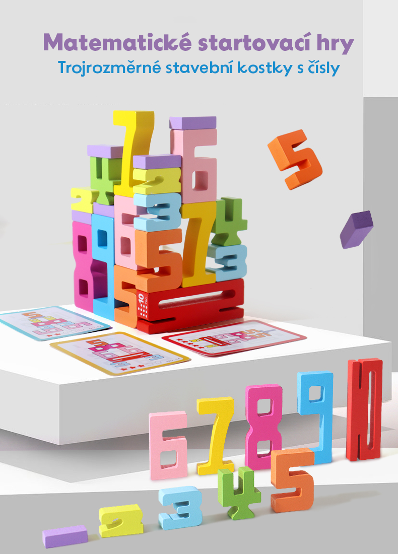 Wooden Educational Number Blocks