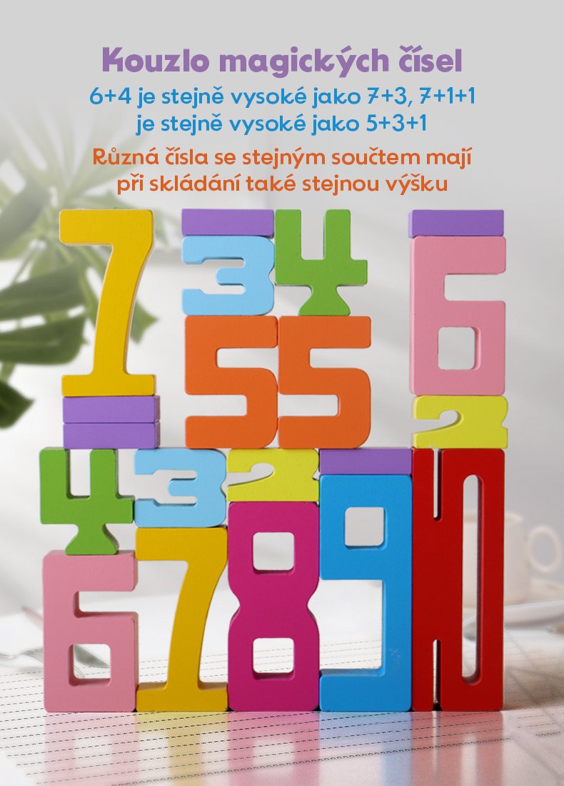 Wooden Educational Number Blocks