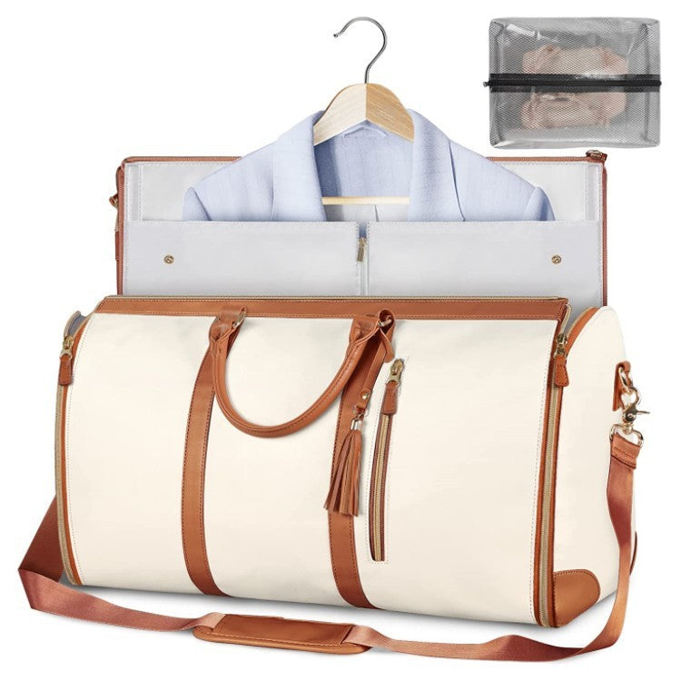π₯ Save 60% Off!-Large-Capacity Foldable Travel Duffle Bag  β Waterproof Handbag & Garment Suit Tote for Clothes & Trips