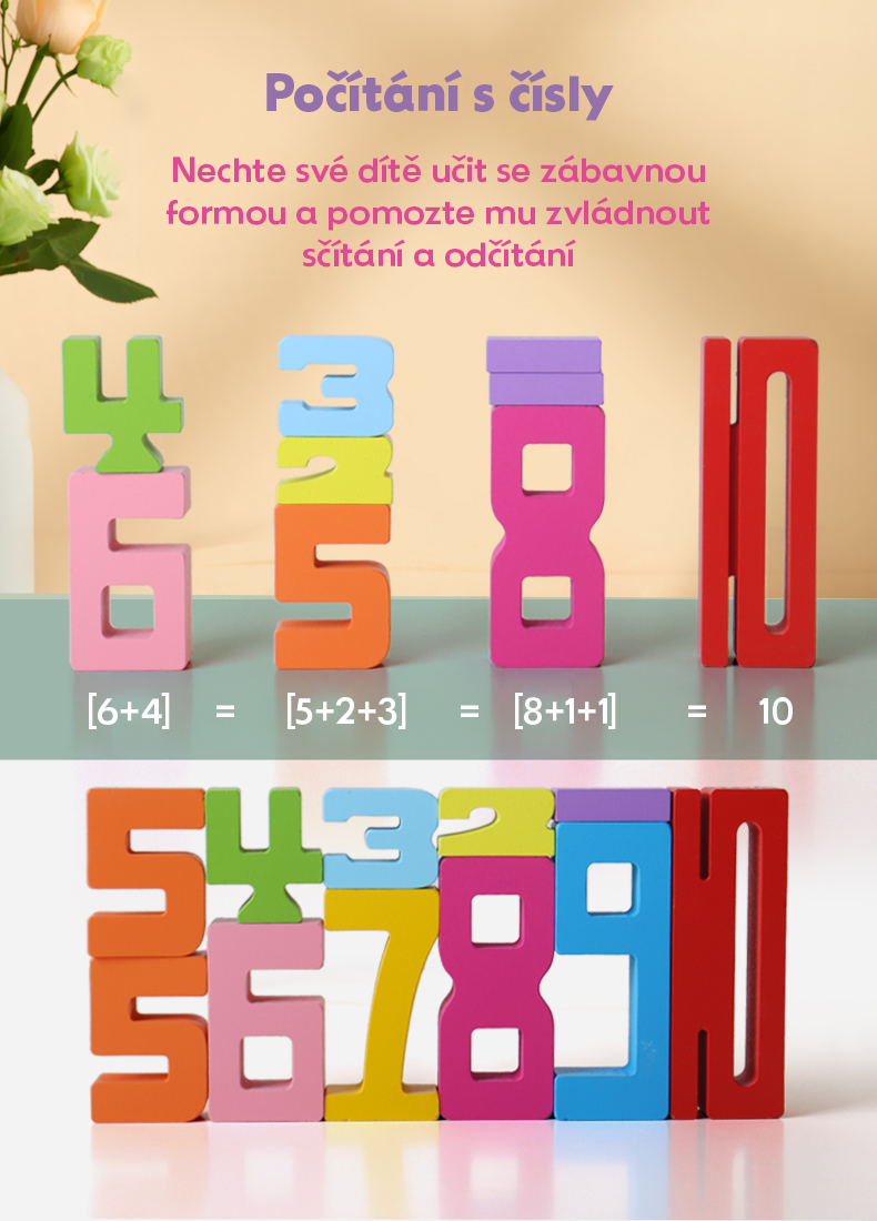 Wooden Educational Number Blocks