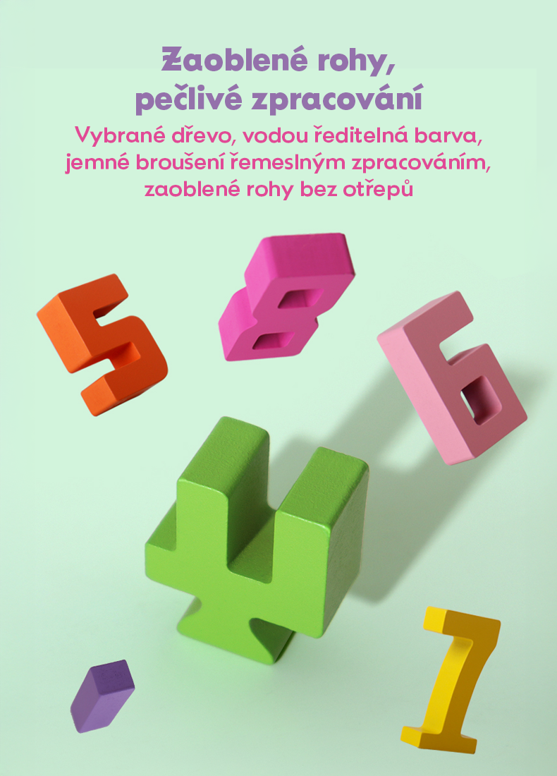 Wooden Educational Number Blocks