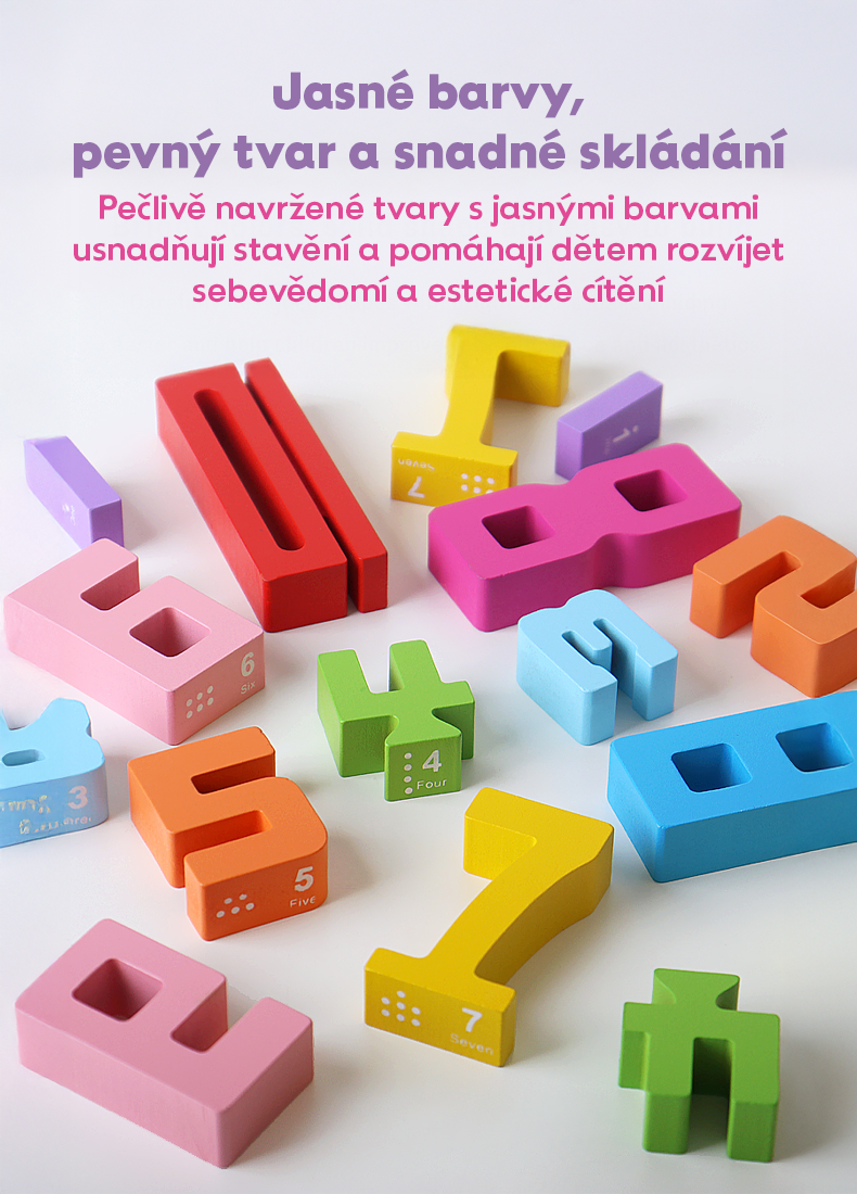 Wooden Educational Number Blocks