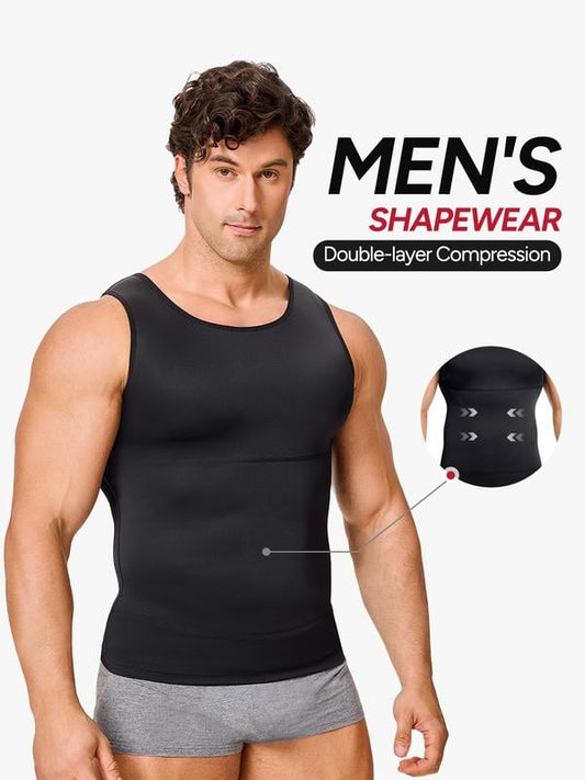 Men's Tummy Control Shapewear Tanktop - Sleeveless High Elasticity Breathable