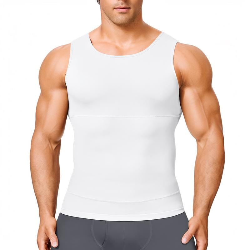 Men's Tummy Control Shapewear Tanktop - Sleeveless High Elasticity Breathable