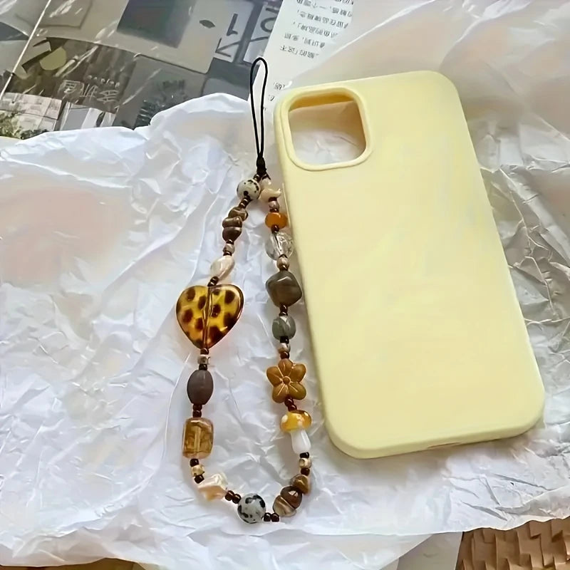 2pcs/set New Y2k Fashion Exquisite Imitation Amber Hard Candy Mobile Phone Chain Hanging Accessories Multi-functional Accessories Can Hang Mobile Phone Car Bags And Other Decorations