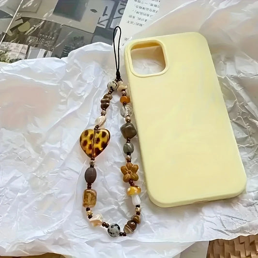 2pcs/set New Y2k Fashion Exquisite Imitation Amber Hard Candy Mobile Phone Chain Hanging Accessories Multi-functional Accessories Can Hang Mobile Phone Car Bags And Other Decorations