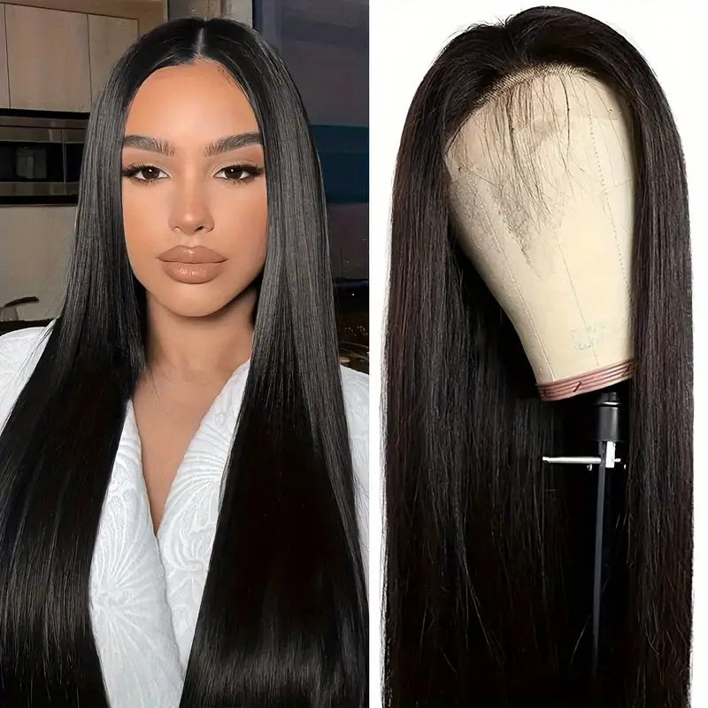 Invisible 100% Gray Coverage! Human Hair Blend Easy Wear Go Glueless Wigs Pre Cut 7x5 HD Lace Closure Wigs Beginner Friendly