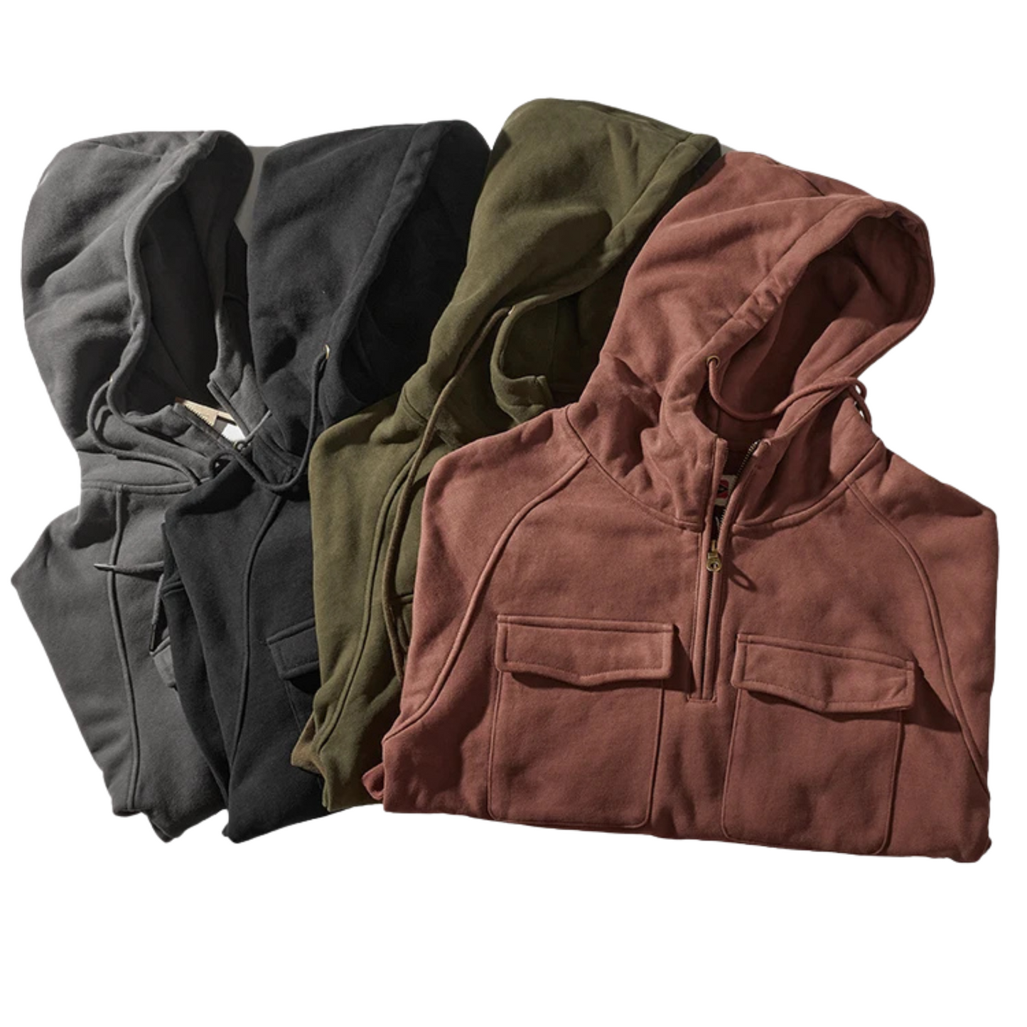 FYsuper Men’s Half Zip Sweatshirt – Hoodie  Heavyweight Fleece with Utility Pockets
