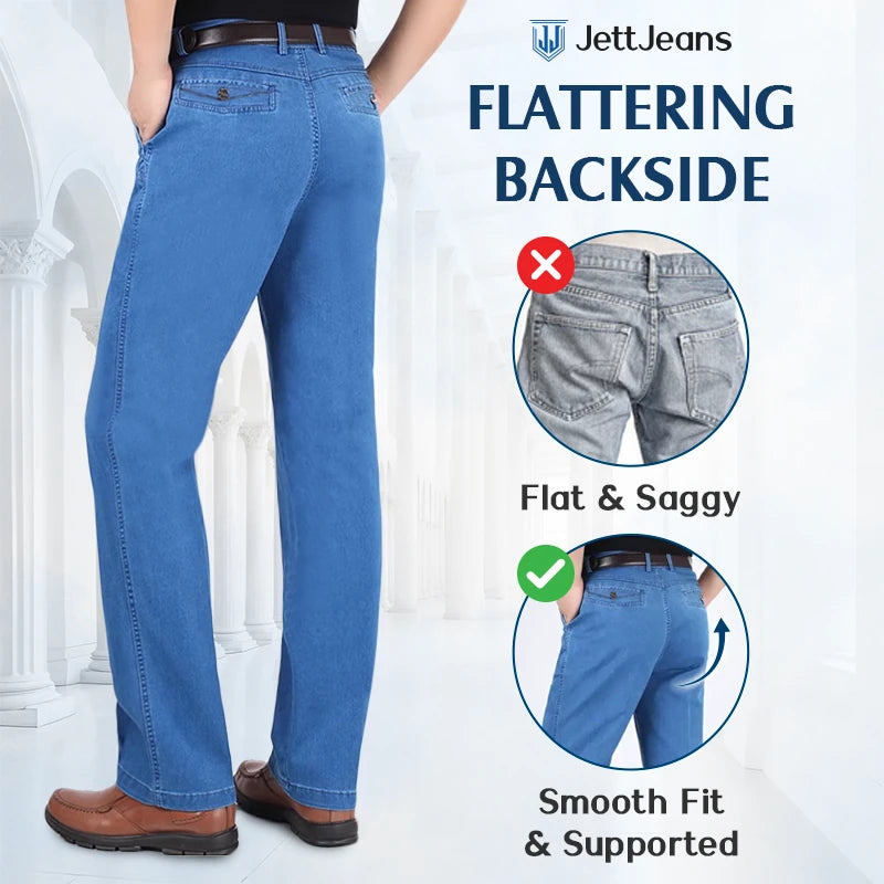 FYsuper - Men's Classic Straight Fit Stretch Jeans