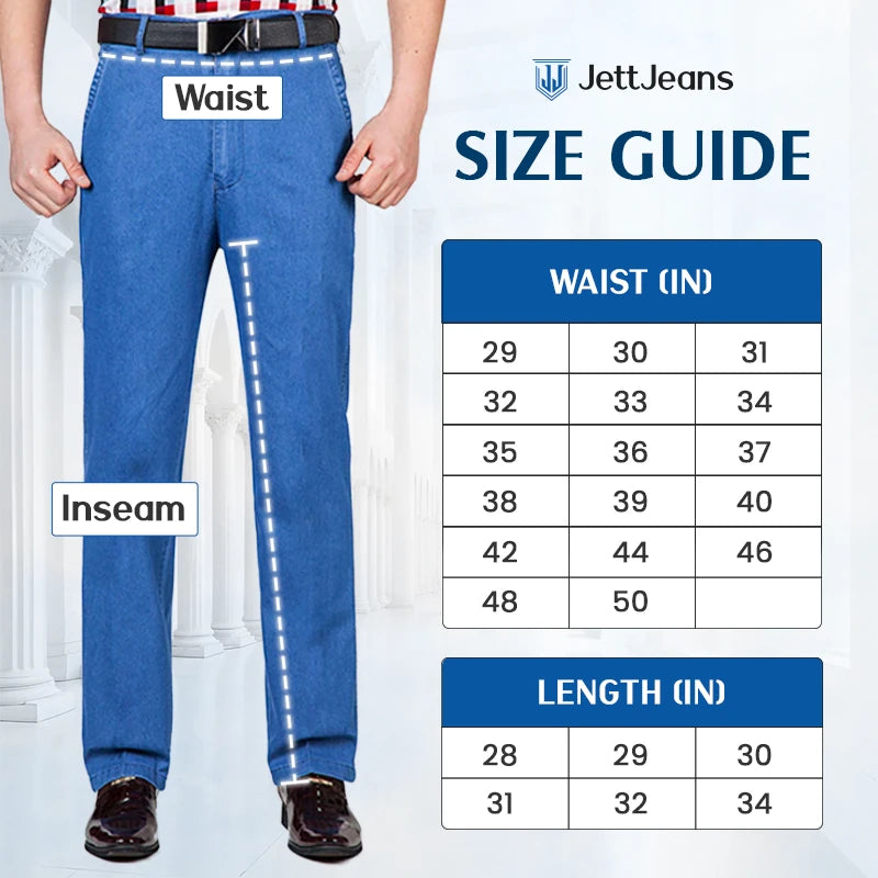 FYsuper - Men's Classic Straight Fit Stretch Jeans