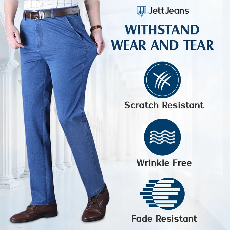 FYsuper - Men's Classic Straight Fit Stretch Jeans