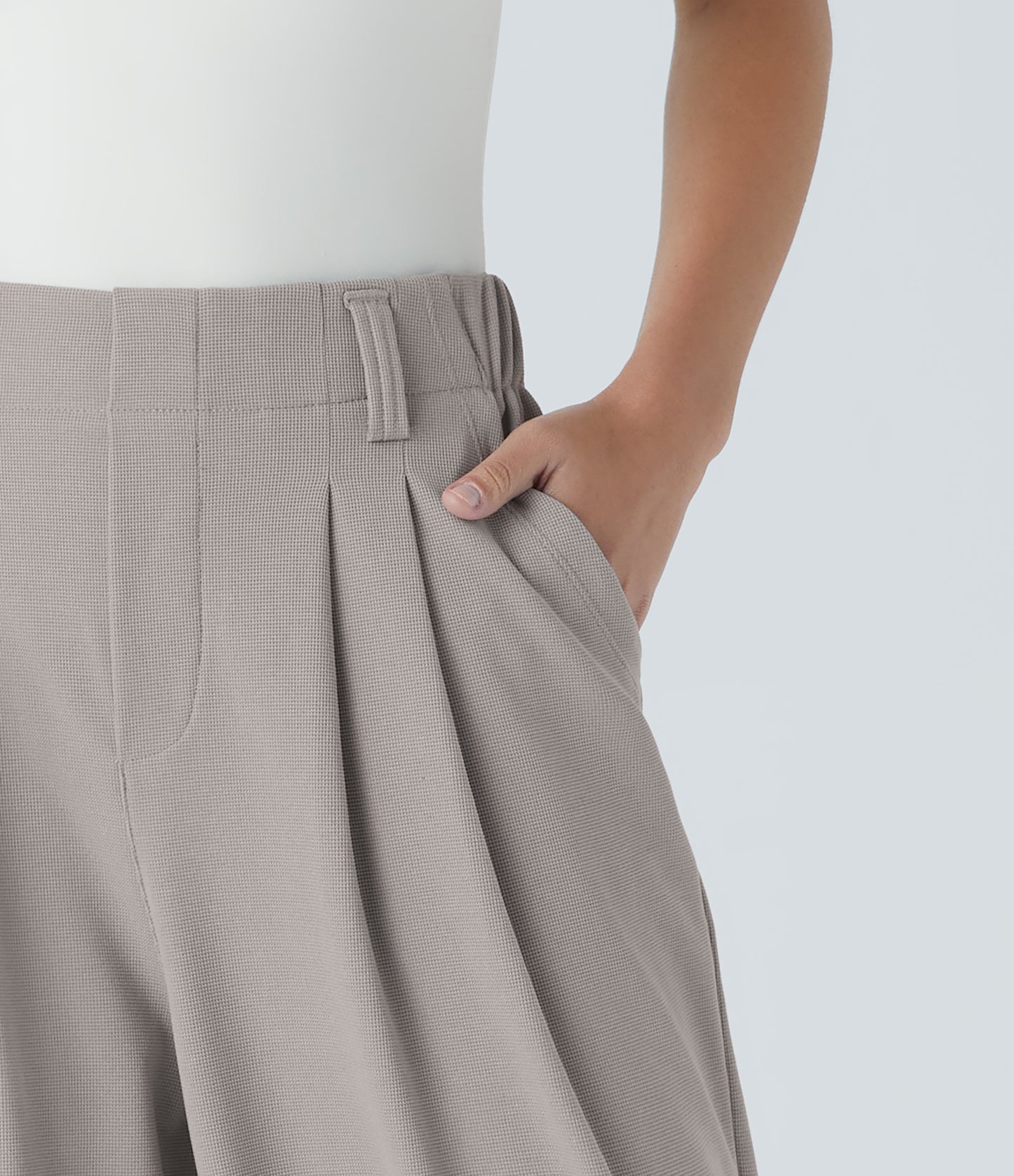 FYsuper-Women’s High Waist Wide Leg Waffle Pants — Comfort Meets Effortless Style