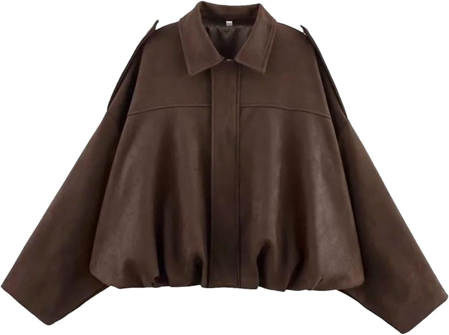 Womens Faux Suede Bomber Jacket Casual Lapel Pilot Cropped Coat Oversized Motorcycle Jackets 2025 Outerwear