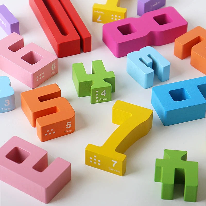 Wooden Educational Number Blocks