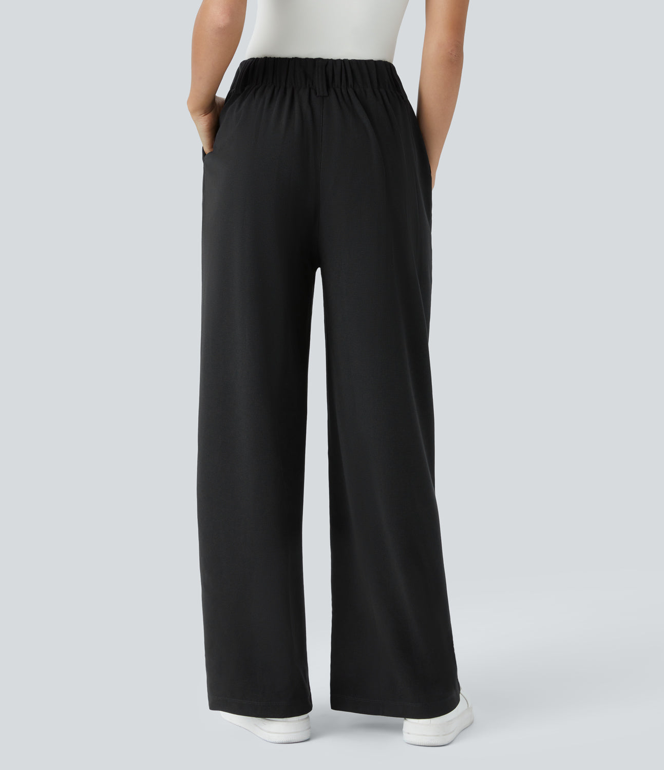 FYsuper-Women’s High Waist Wide Leg Waffle Pants — Comfort Meets Effortless Style