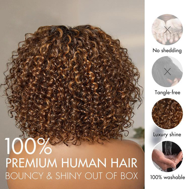 Cross-Border Women'S European And American African Small Rolls Wigs Fashionable Short Curl Front Lace Wigs Chemical Fiber Full Head Cover