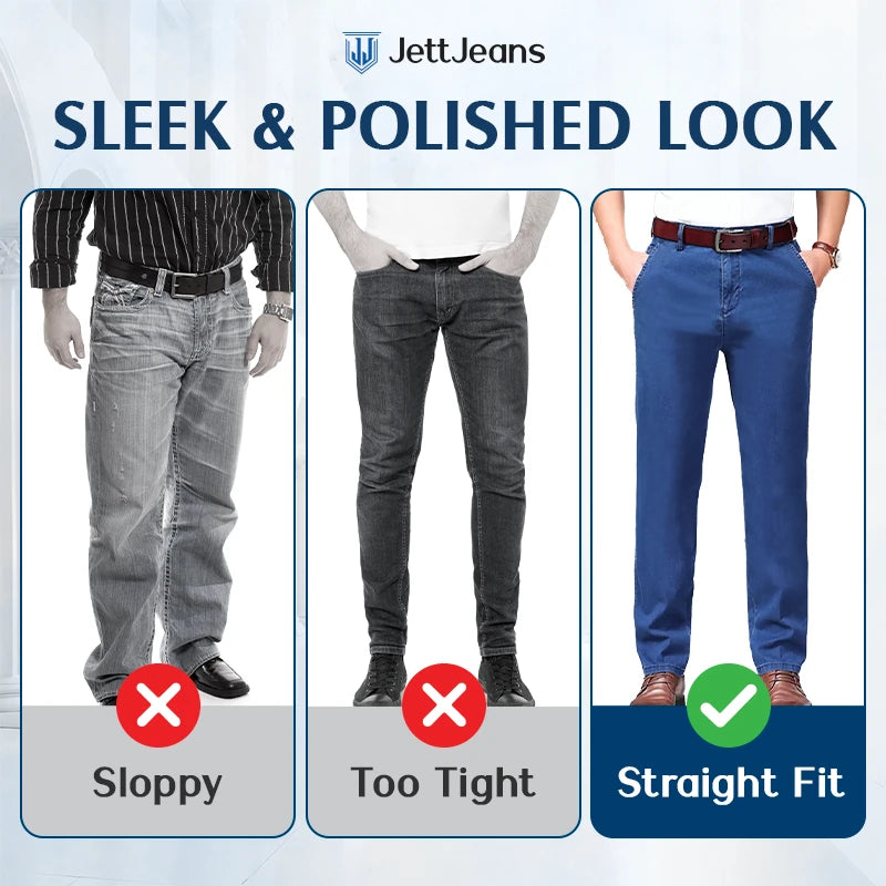 FYsuper - Men's Classic Straight Fit Stretch Jeans