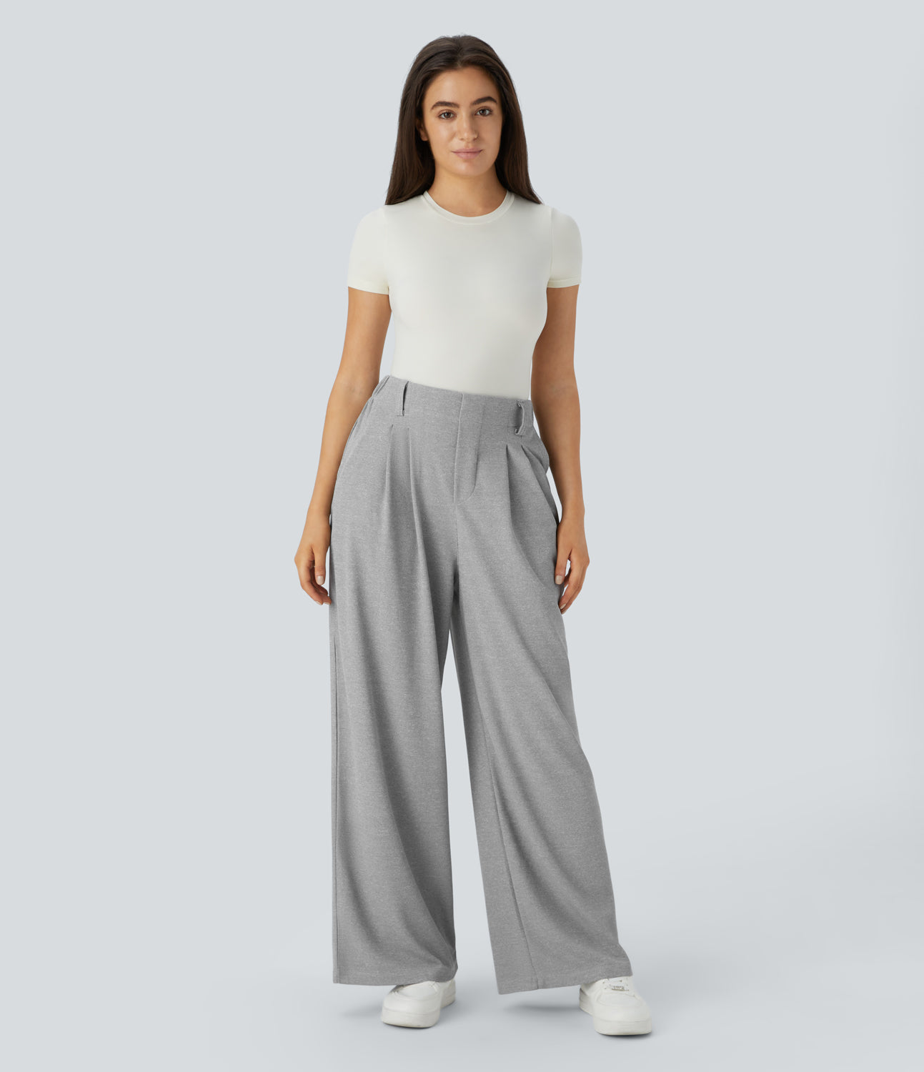 FYsuper-Women’s High Waist Wide Leg Waffle Pants — Comfort Meets Effortless Style