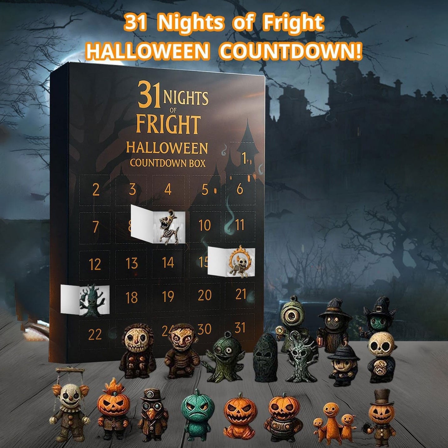 31 Nights of Fright Halloween Countdown Box-2025 Advent Calendar