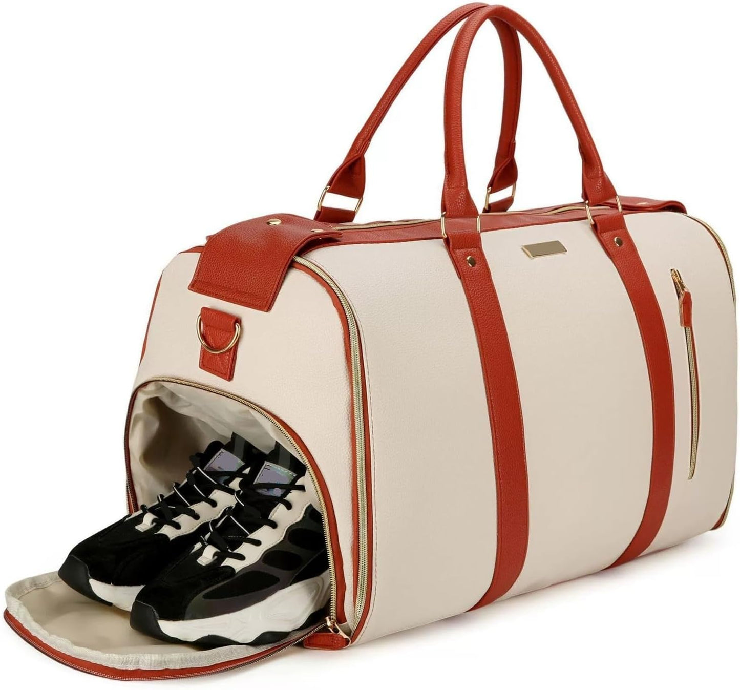 š§³ Ultimate Leather Travel Bag āFolding Suit Storage Bag Capacity Luggage Handbag Travel Sport Outdoor Multi Function Organizer