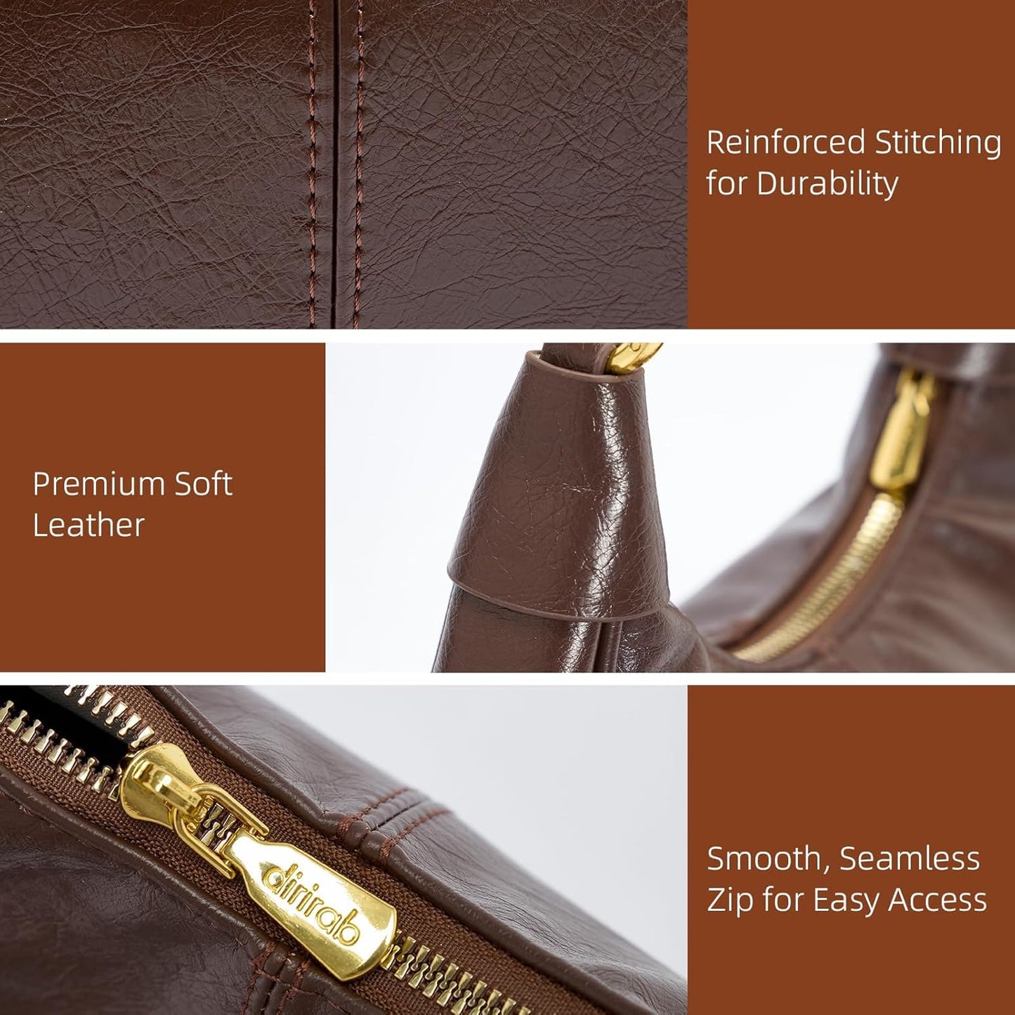 Shoulder Bags for Women Small Hobo Bags Crescent Shaped Cute Retro Tote Handbag Mini Clutch Purse with Zipper Closure