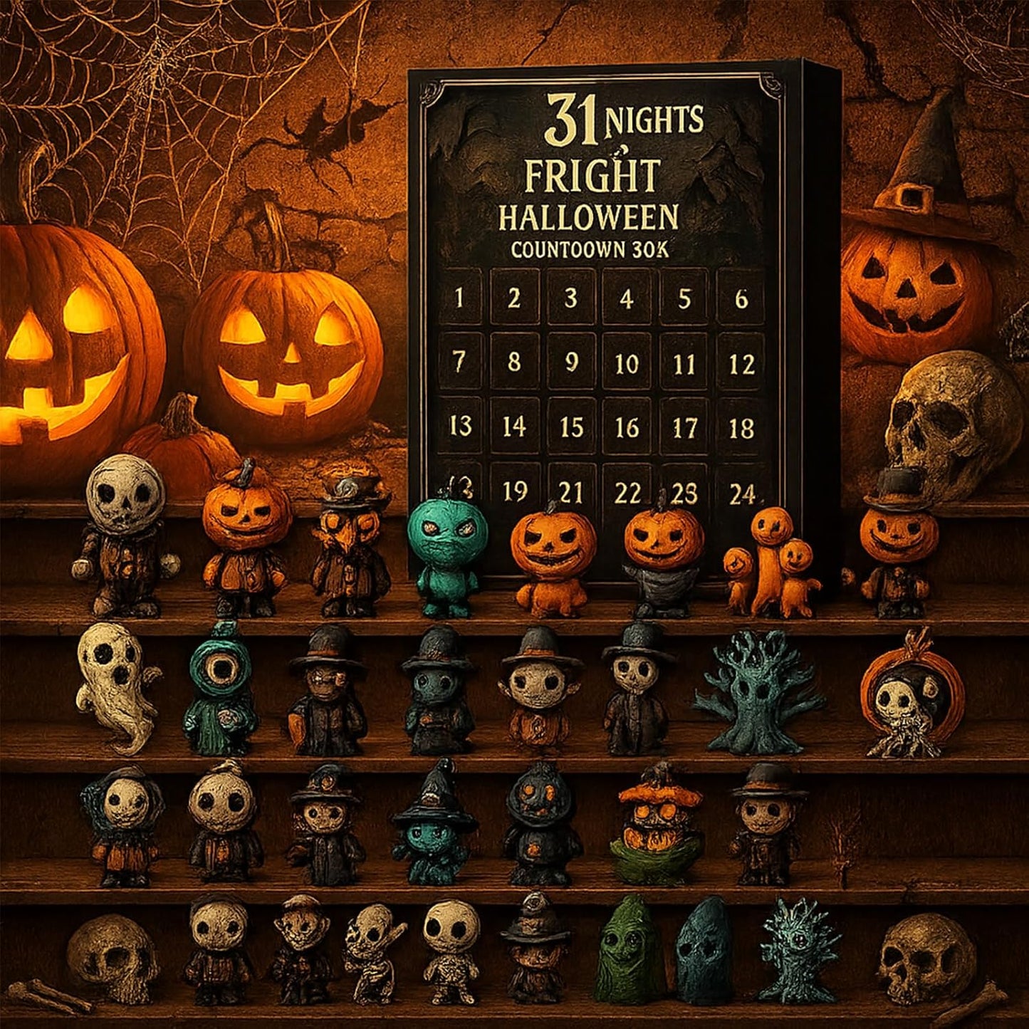 31 Nights of Fright Halloween Countdown Box-2025 Advent Calendar