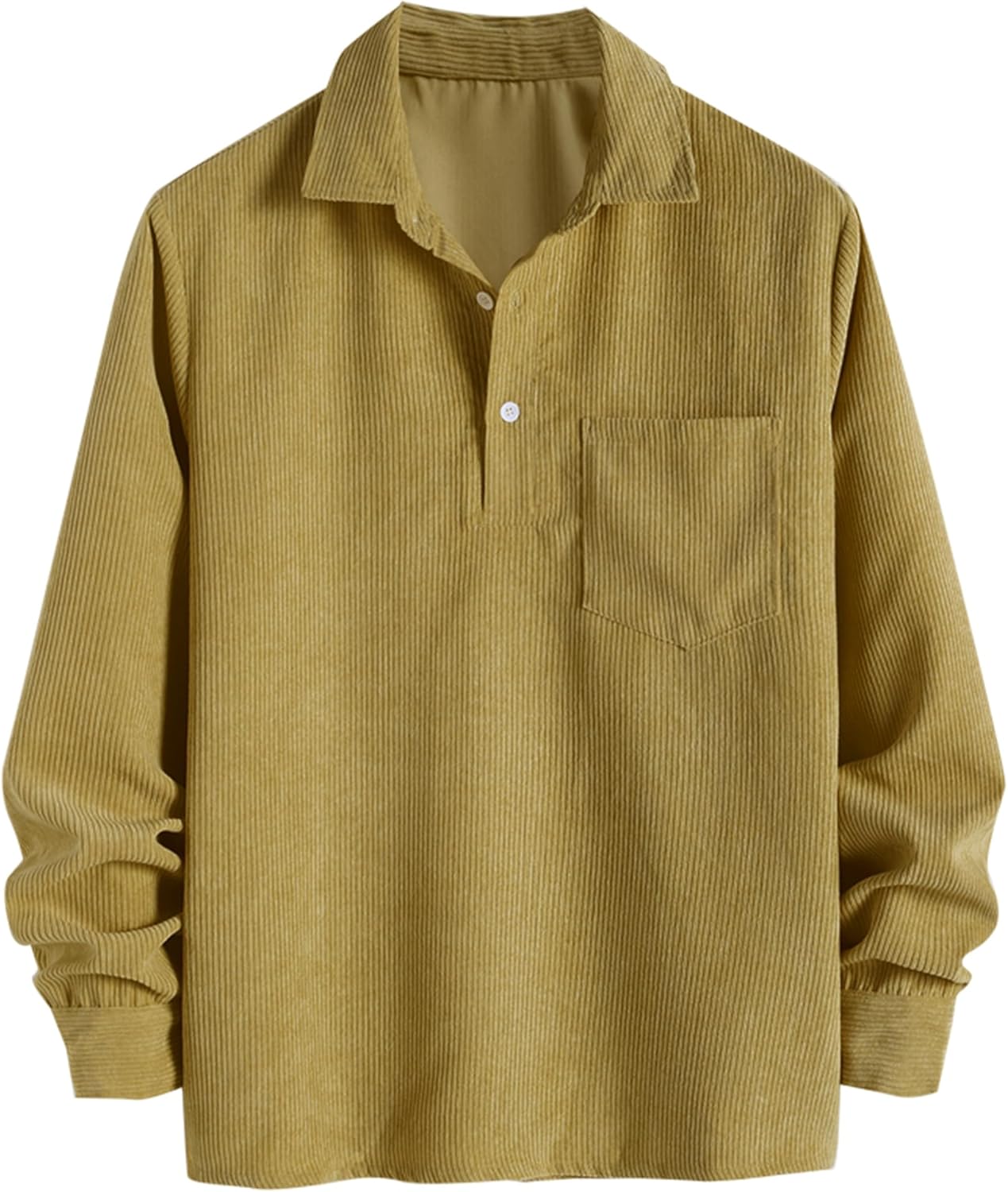 FYsuper Men’s Corduroy Shirt Pullover – Where Comfort Meets Charisma