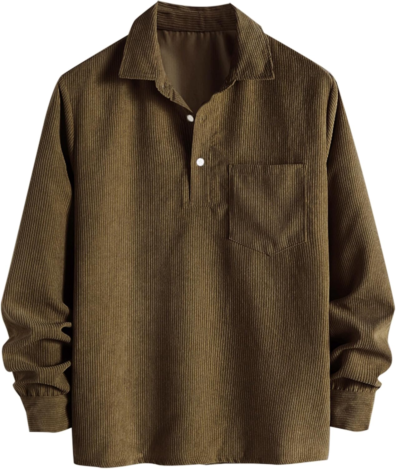 FYsuper Men’s Corduroy Shirt Pullover – Where Comfort Meets Charisma