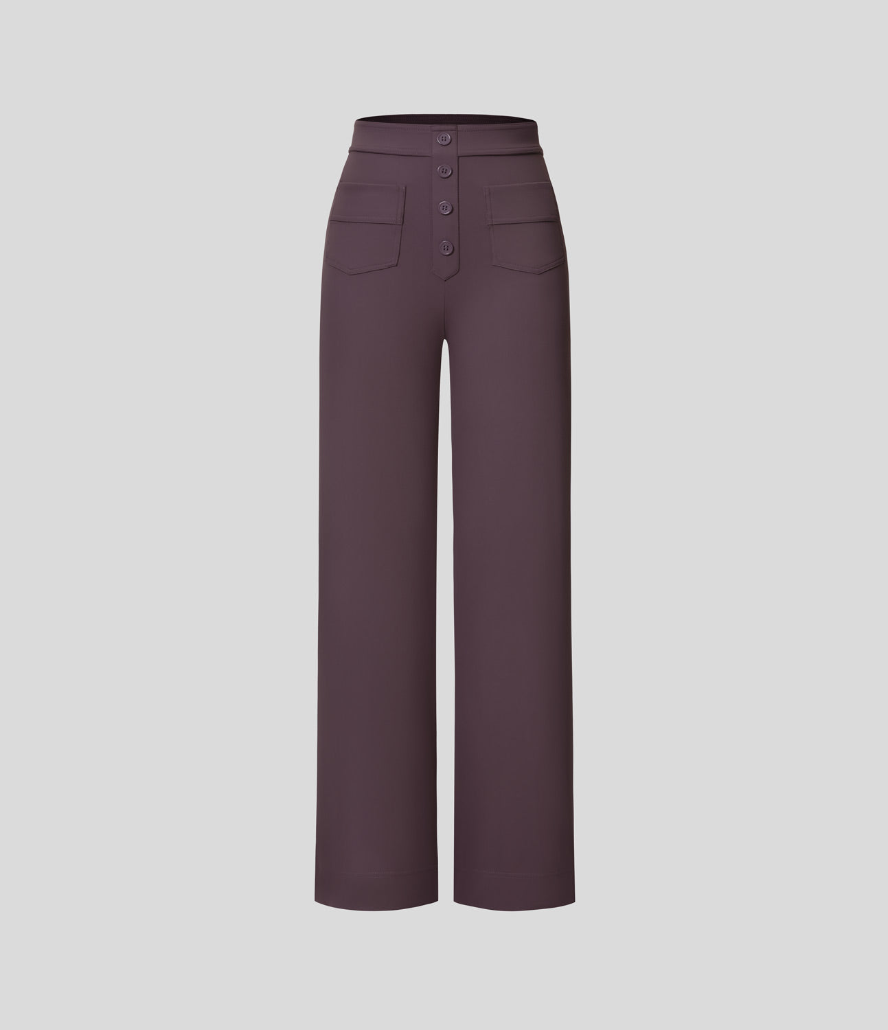 FYsuper-High Waisted Pockets Straight Leg Casual Pants