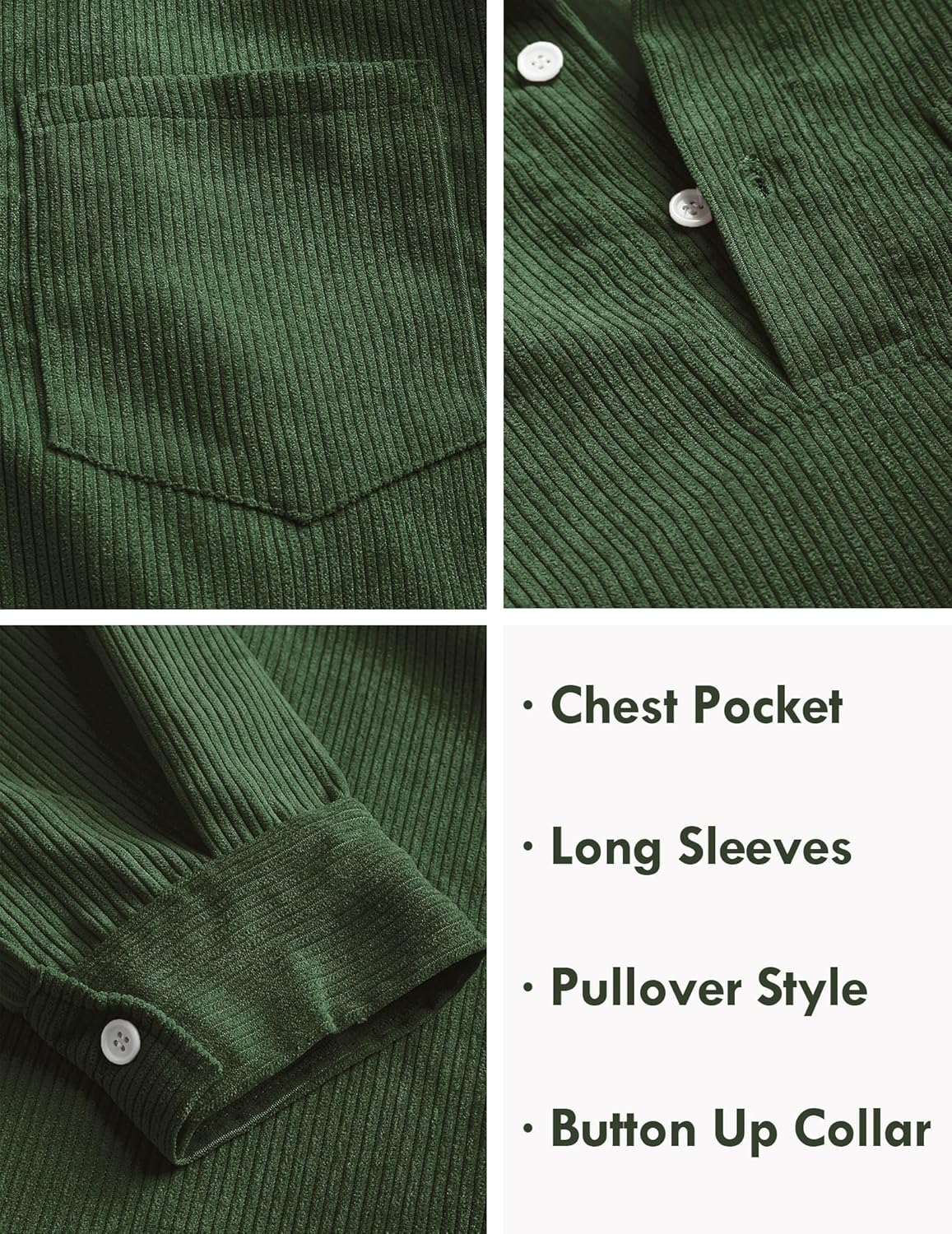 FYsuper Men’s Corduroy Shirt Pullover – Where Comfort Meets Charisma