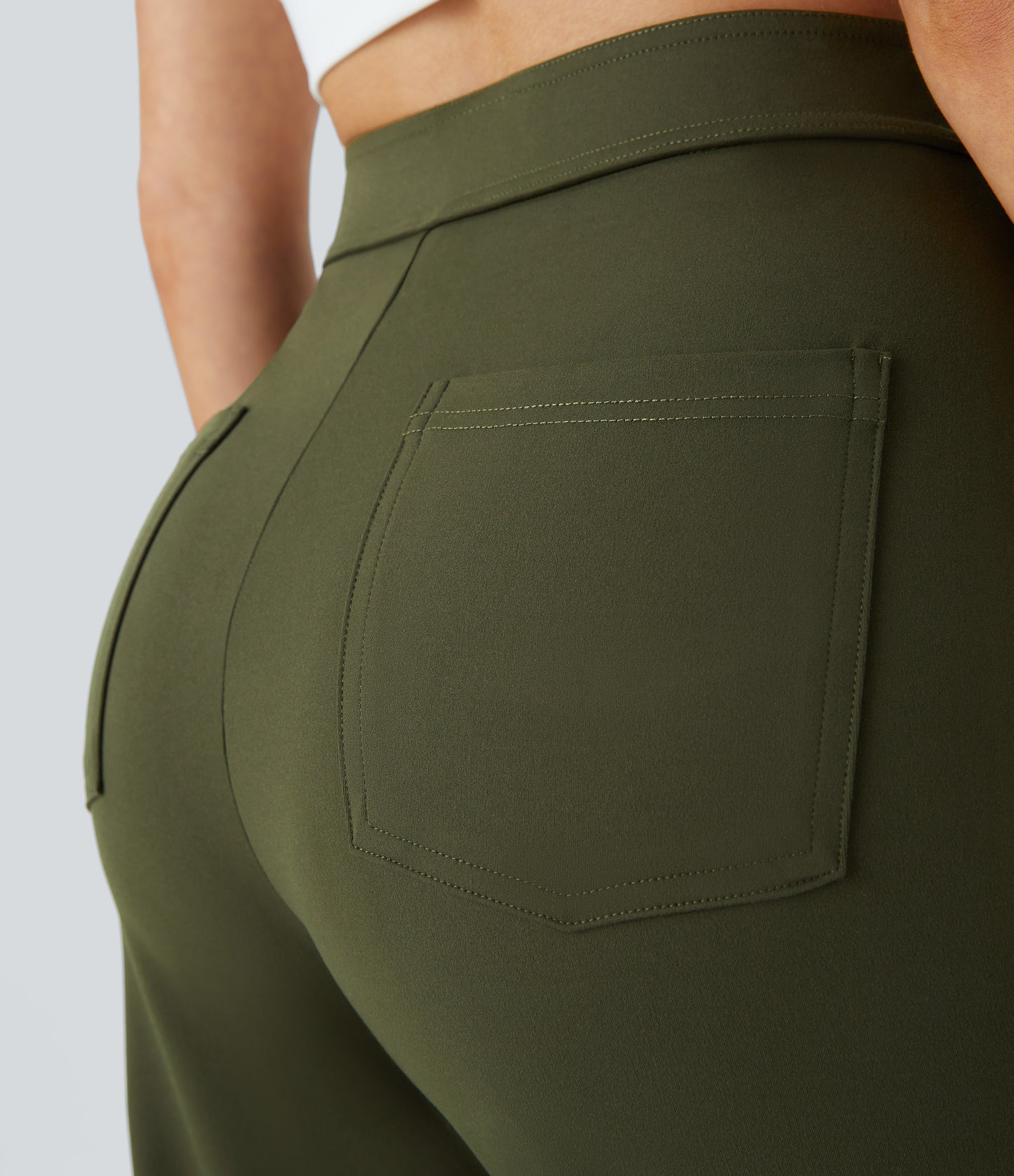 FYsuper-High Waisted Pockets Straight Leg Casual Pants