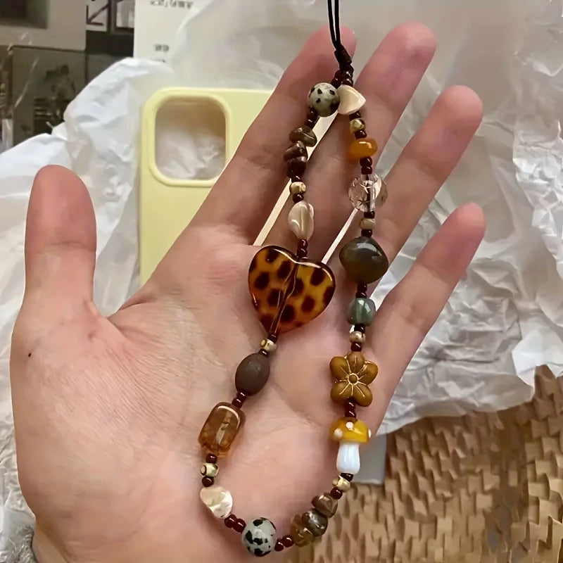 2pcs/set New Y2k Fashion Exquisite Imitation Amber Hard Candy Mobile Phone Chain Hanging Accessories Multi-functional Accessories Can Hang Mobile Phone Car Bags And Other Decorations