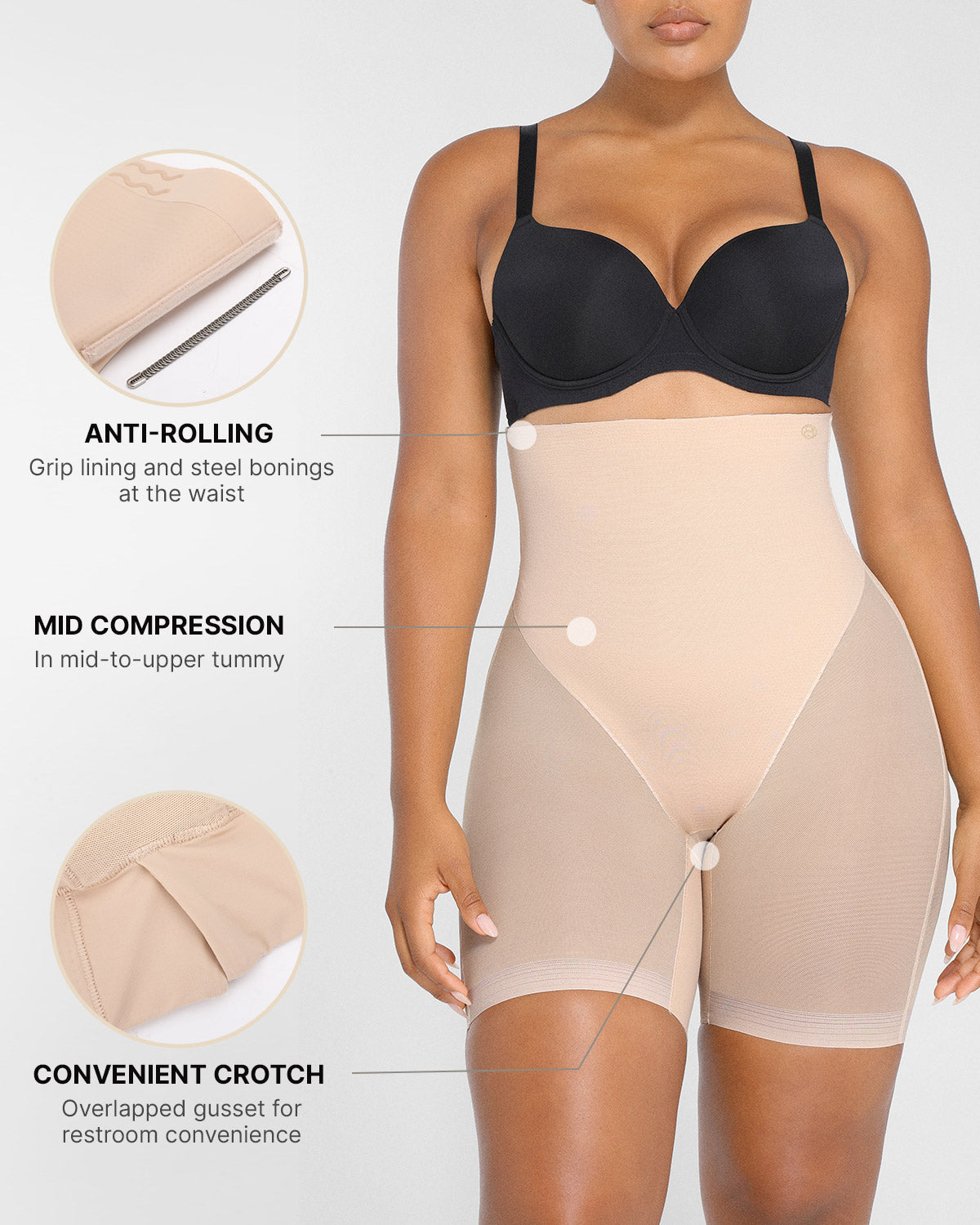 MeshSmooth High-Waisted Mid Thigh Short