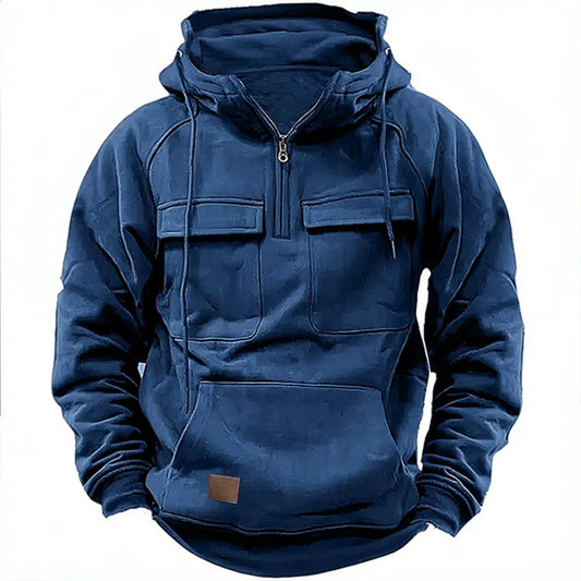 FYsuper Men’s Half Zip Sweatshirt – Hoodie  Heavyweight Fleece with Utility Pockets