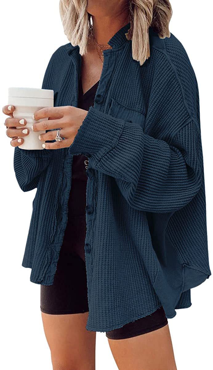 2025 European And American Cross-Border Autumn New Jacket Fashionable Casual Lapel Pocket Splicing Irregular Shirt Jacket For Women