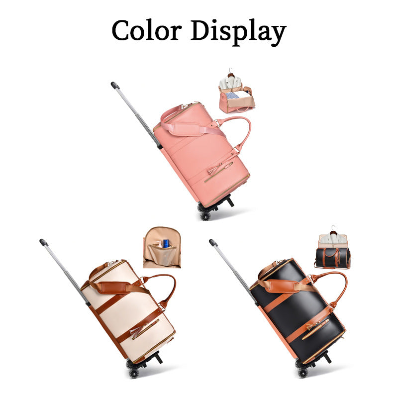 š§³ Ultimate Leather Travel Bag āFolding Suit Storage Bag Capacity Luggage Handbag Travel Sport Outdoor Multi Function Organizer