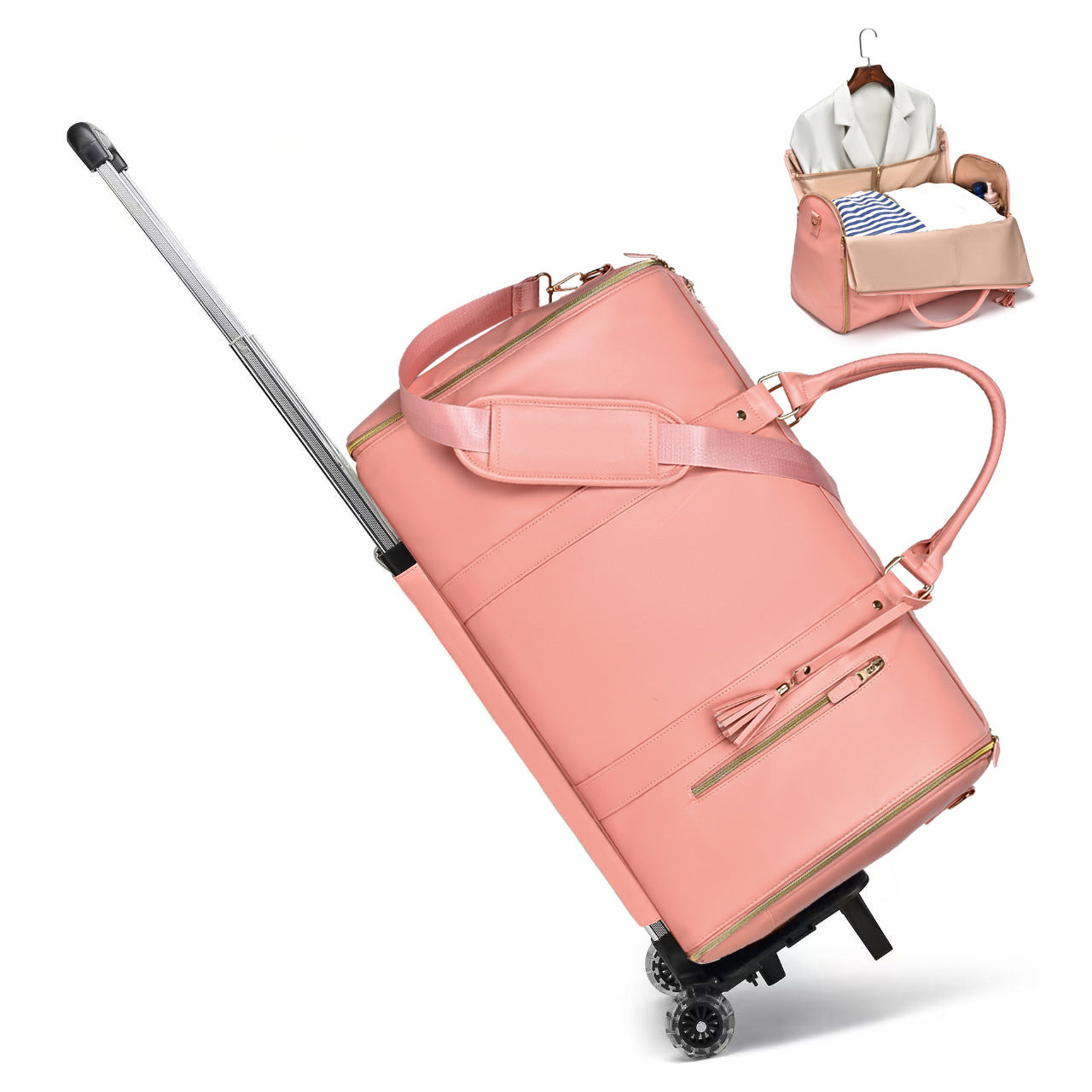 š§³ Ultimate Leather Travel Bag āFolding Suit Storage Bag Capacity Luggage Handbag Travel Sport Outdoor Multi Function Organizer
