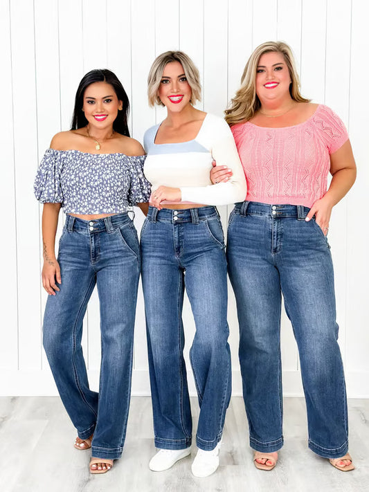 Women's Stretch Casual Pants with Elastic Waist - Soft Bootcut Trousers for Women - Perfect for Work, Travel & Lounge (Plus Size Available)