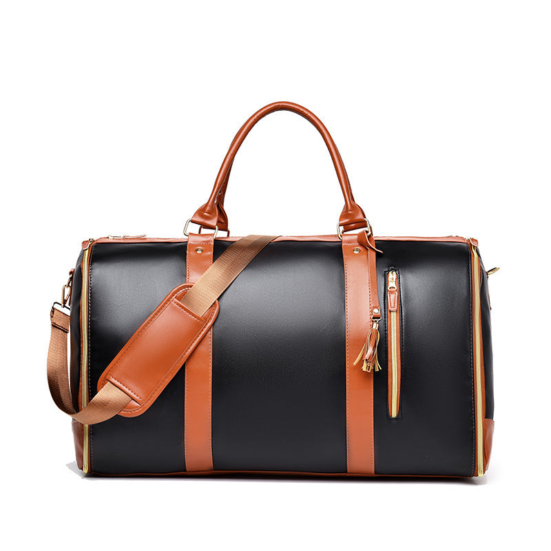 š§³ Ultimate Leather Travel Bag āFolding Suit Storage Bag Capacity Luggage Handbag Travel Sport Outdoor Multi Function Organizer