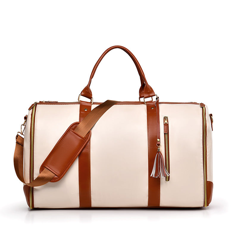 š§³ Ultimate Leather Travel Bag āFolding Suit Storage Bag Capacity Luggage Handbag Travel Sport Outdoor Multi Function Organizer