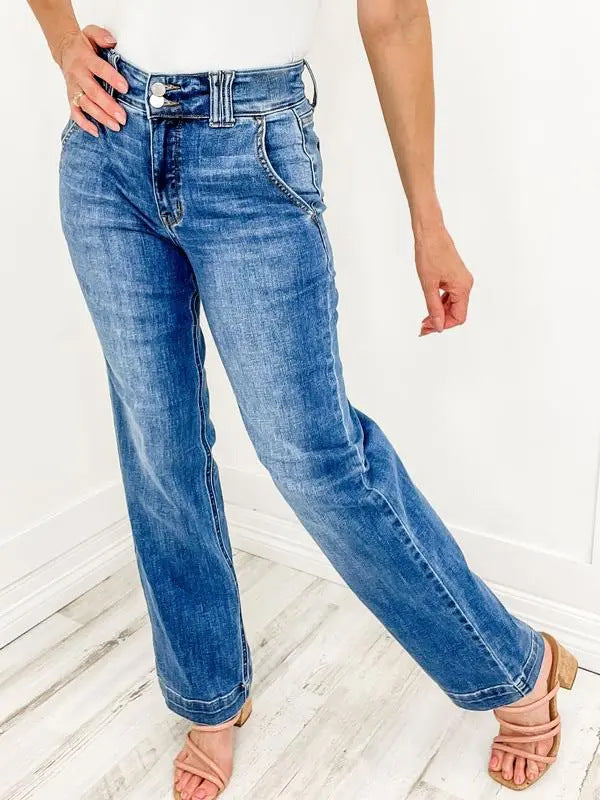 Women's Stretch Casual Pants with Elastic Waist - Soft Bootcut Trousers for Women - Perfect for Work, Travel & Lounge (Plus Size Available)