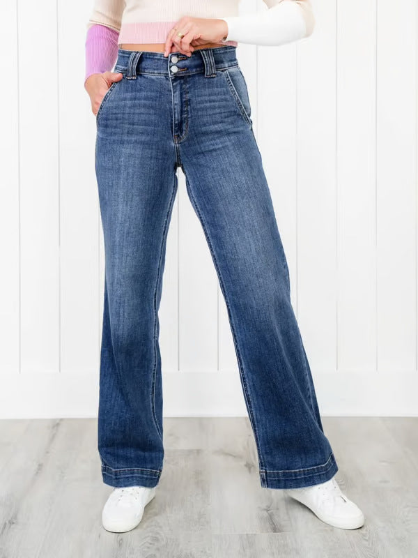 Women's Stretch Casual Pants with Elastic Waist - Soft Bootcut Trousers for Women - Perfect for Work, Travel & Lounge (Plus Size Available)