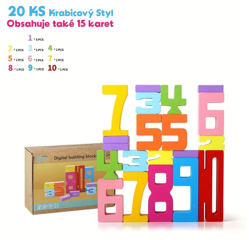 Wooden Educational Number Blocks