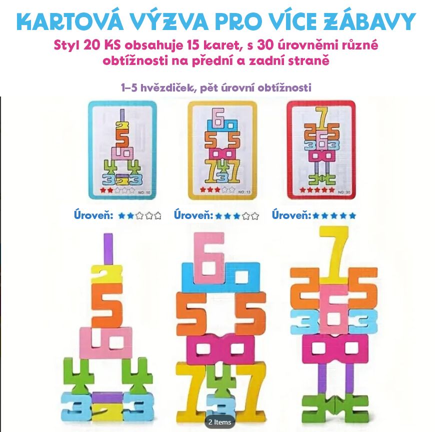 Wooden Educational Number Blocks