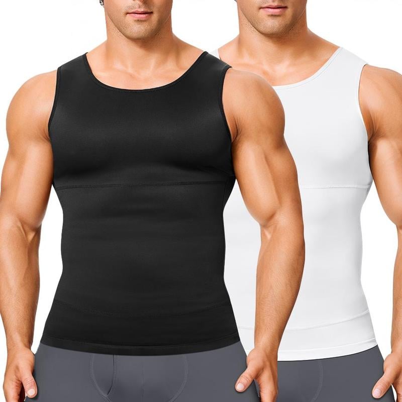 Men's Tummy Control Shapewear Tanktop - Sleeveless High Elasticity Breathable