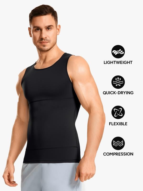 Men's Tummy Control Shapewear Tanktop - Sleeveless High Elasticity Breathable