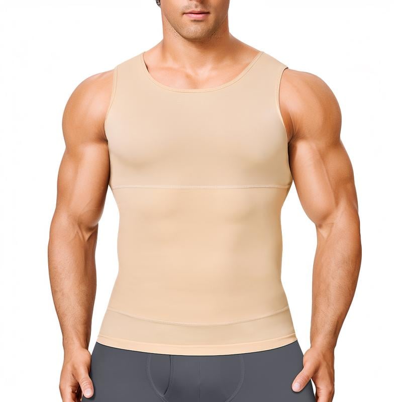 Men's Tummy Control Shapewear Tanktop - Sleeveless High Elasticity Breathable