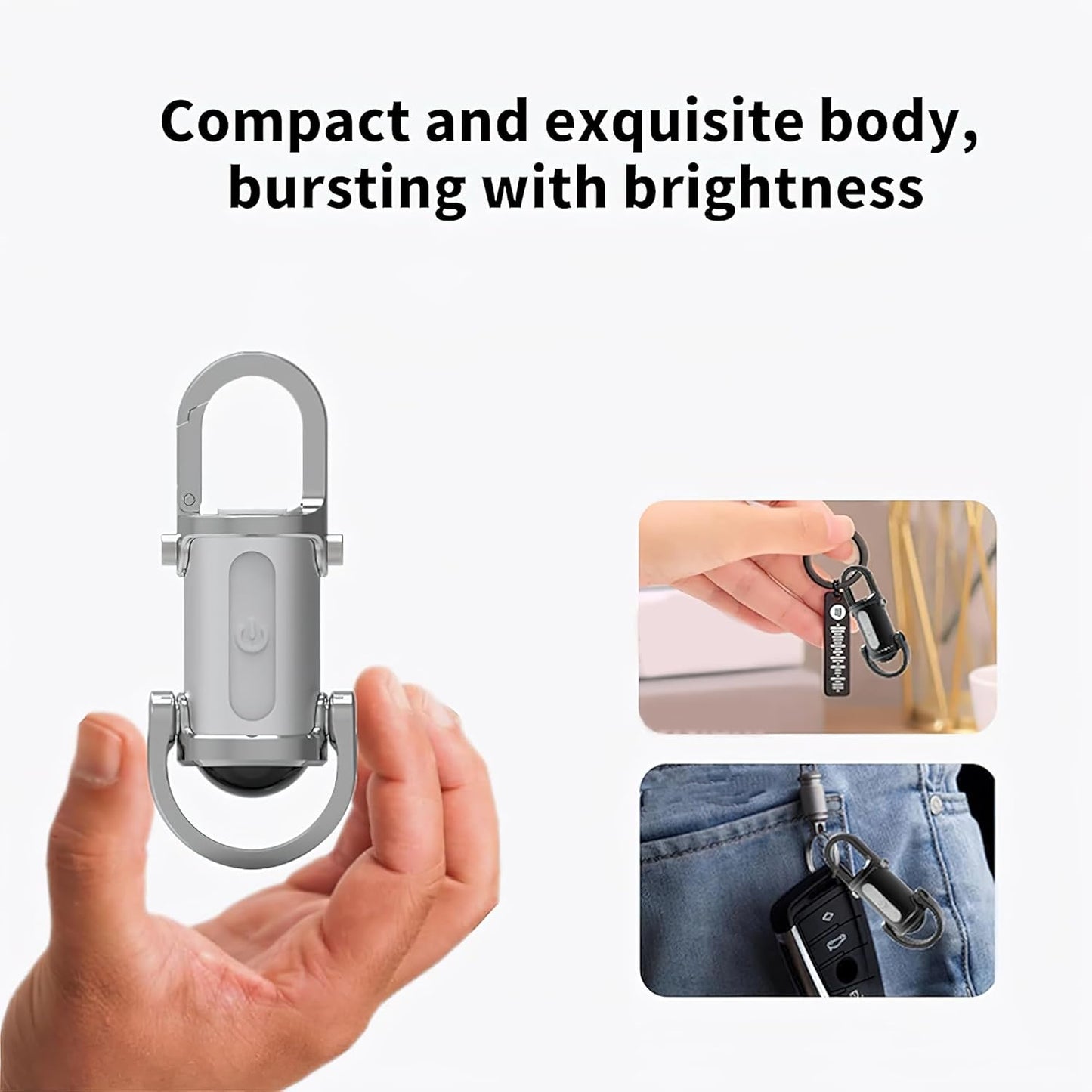 ✨🔦 FYsuper Small USB C Rechargeable Keychain Light✨