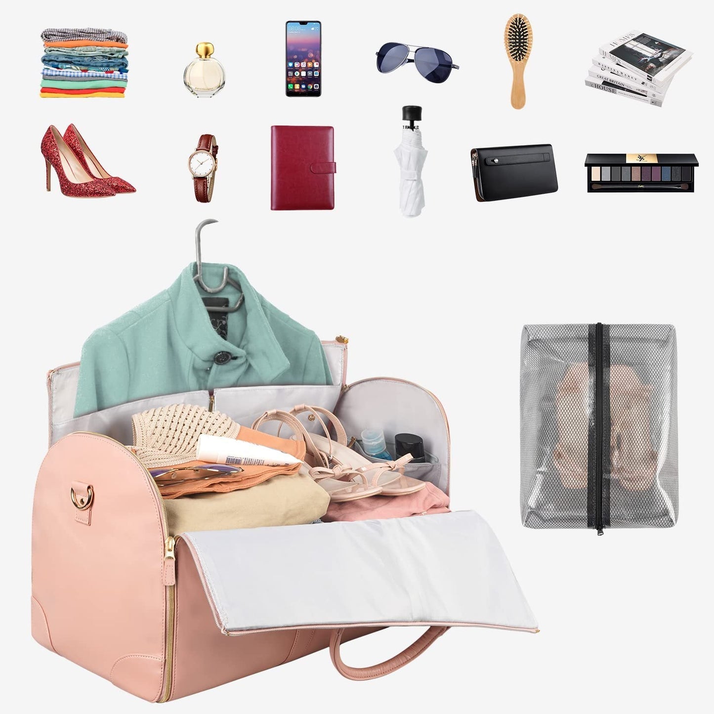 π₯ Save 60% Off!-Large-Capacity Foldable Travel Duffle Bag  β Waterproof Handbag & Garment Suit Tote for Clothes & Trips