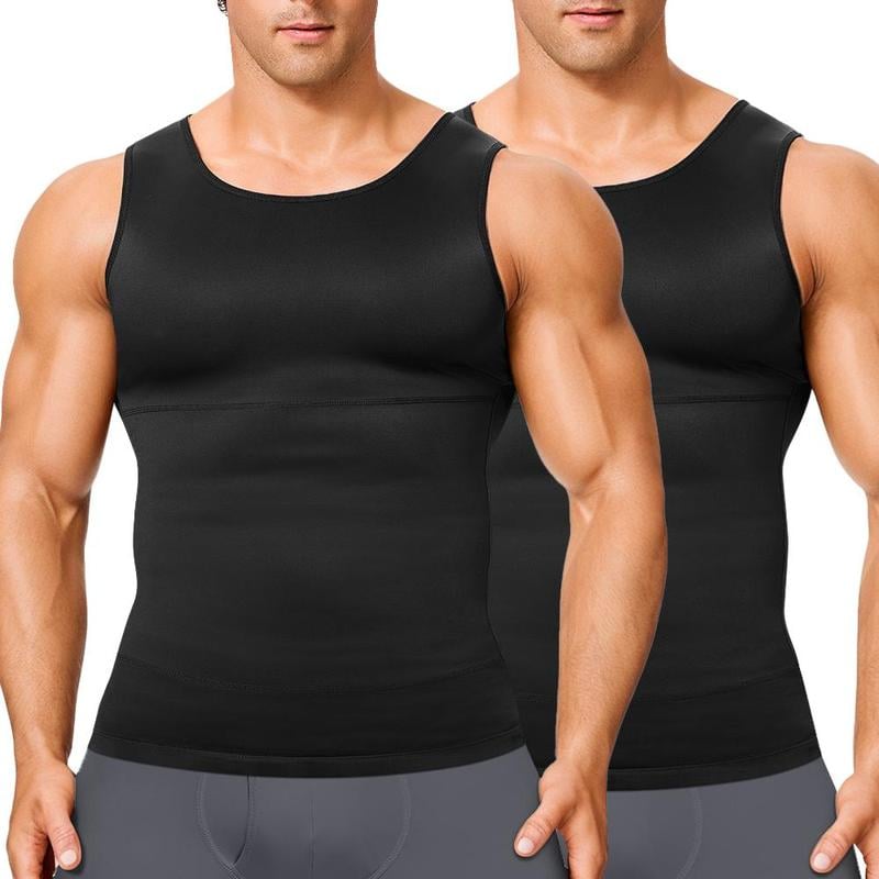 Men's Tummy Control Shapewear Tanktop - Sleeveless High Elasticity Breathable